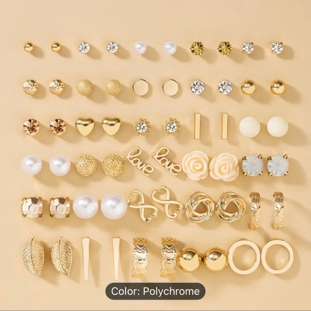 1 Set of 30 Pairs Earrings for women
